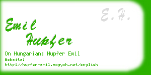 emil hupfer business card